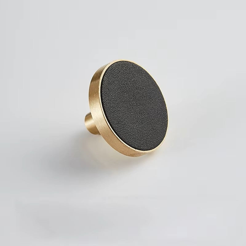 Beaumont Leather + Brass Knob - Obsidian Black - Preorder