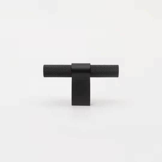 Atelier Knurled T-bar Pull Aged Black Preorder