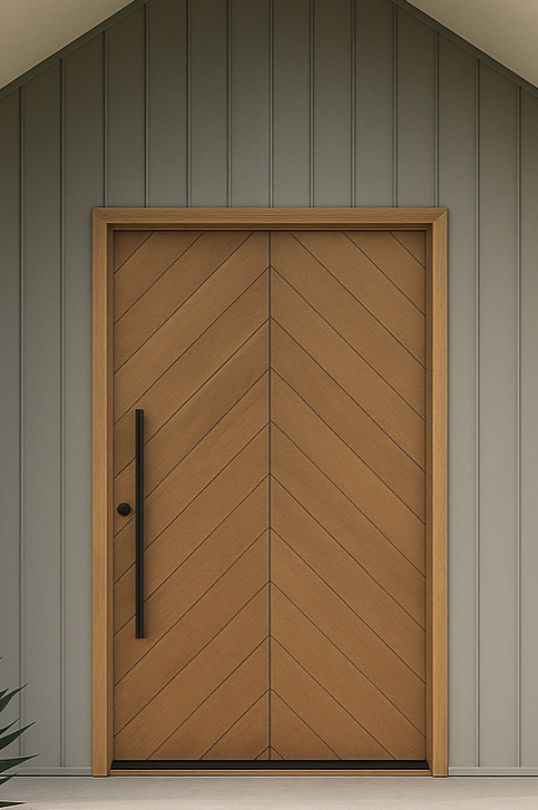 Avalon Chevron Timber Entry Exterior Door – Trego