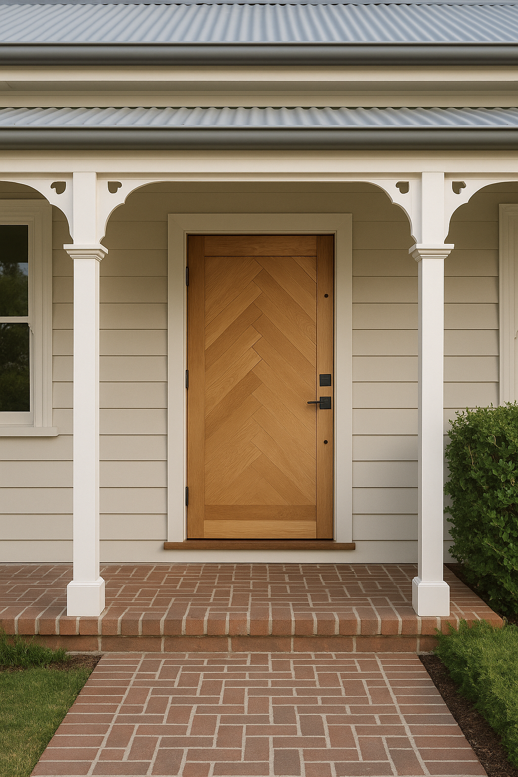 Zara Herringbone Timber Exterior Door