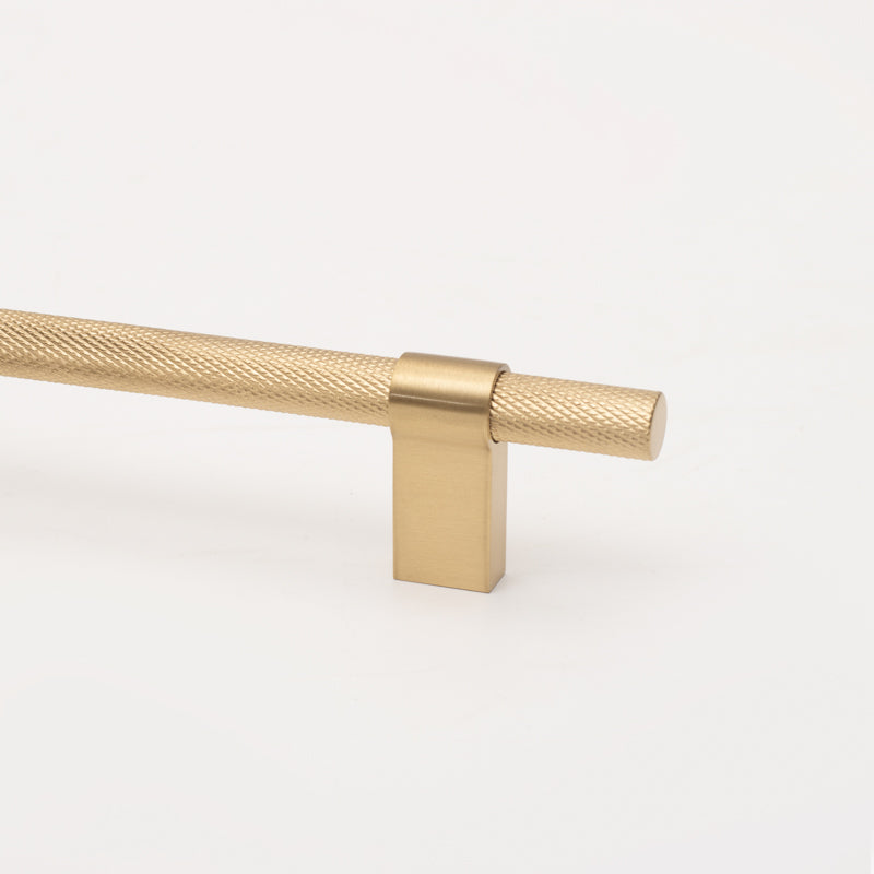 Atelier Knurled T-bar Pull Brushed Brass Preorder