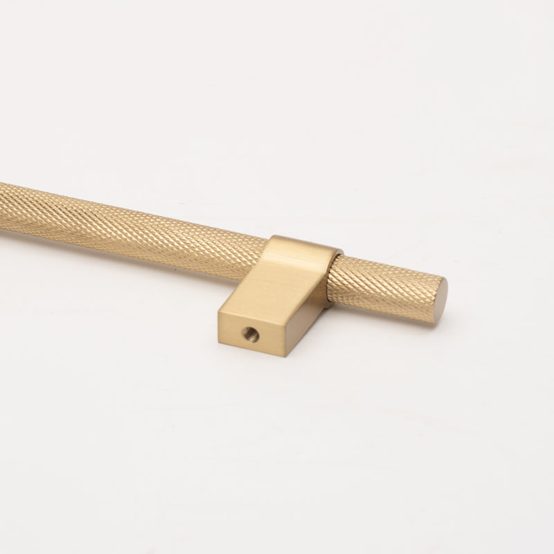 Atelier Knurled T-bar Pull Brushed Brass Preorder